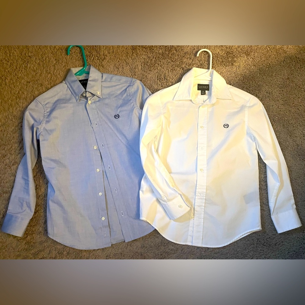 Ralph Lauren Boys Size 10 Button Down Shirts - Like New